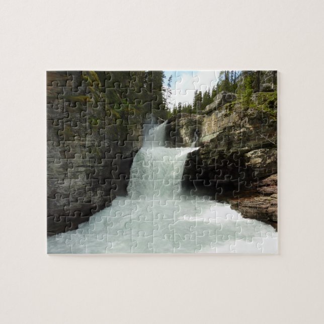 St. Mary Falls I at Glacier National Park Jigsaw Puzzle (Horizontal)
