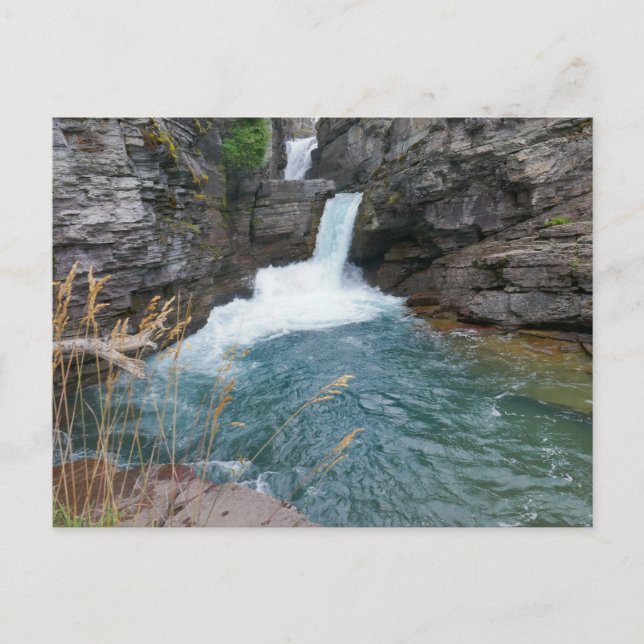 St. Mary Falls II at Glacier National Park Postcard (Front)