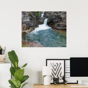 St. Mary Falls II at Glacier National Park Poster
