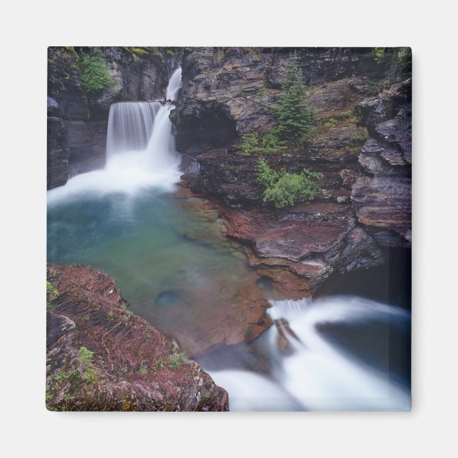 St Mary Falls in Glacier National Park in Magnet (Front)