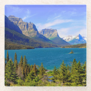 St. Mary Lake,  Glacier National Park,  Montana Glass Coaster