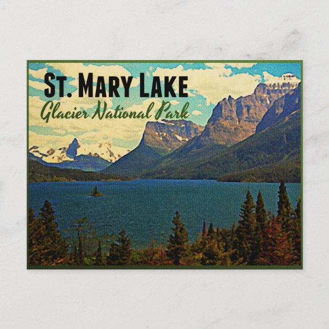St. Mary Lake Glacier NP Postcard (Front)