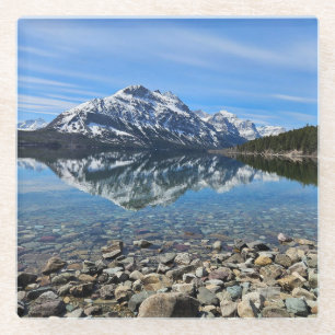 St Mary Lake Glass Coaster