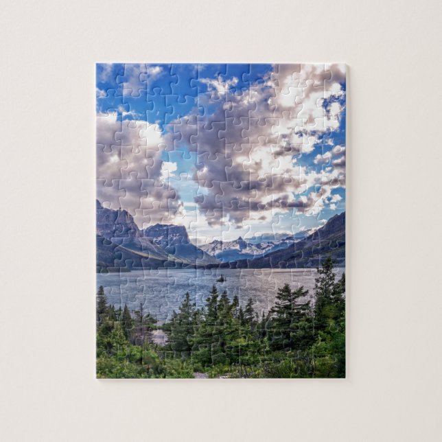 St. Mary Lake Sunset Jigsaw Puzzle (Vertical)