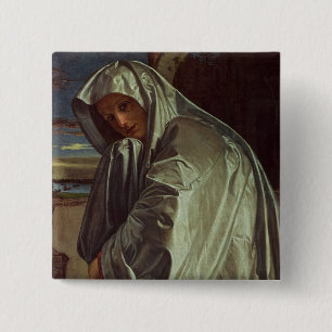 St. Mary Magdalene Approaching the Sepulchre 15 Cm Square Badge