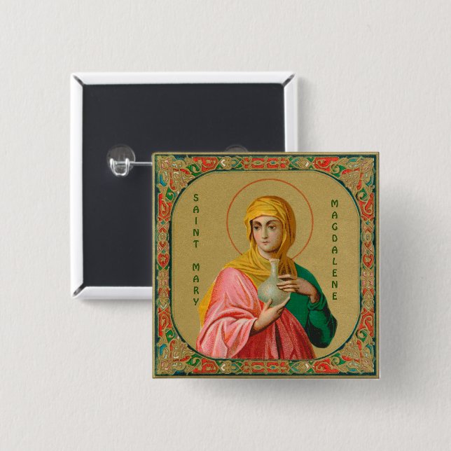 St. Mary Magdalene as a Myrrhbearer (ORX 01) 15 Cm Square Badge (Front & Back)