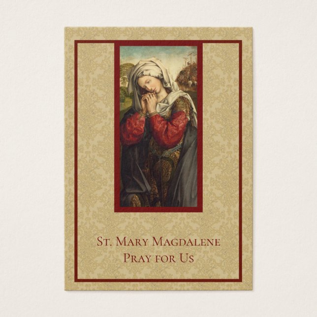 St. Mary Magdalene Catholic Holy Cards (Front)