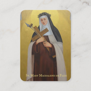 St. Mary Magdalene De Pazzi Catholic Holy Prayer Place Card