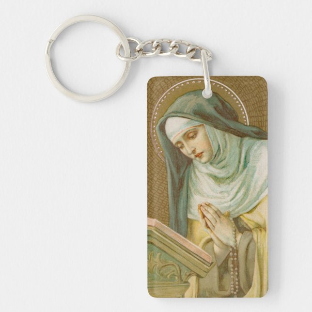 St Mary Magdalene de Pazzi (JM 45) Rectang Acrylic Key Ring (Front)
