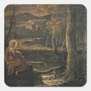 St. Mary of Egypt in the Wilderness Square Sticker