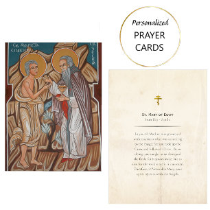 St. Mary of Egypt Orthodox Christian Prayer Card  