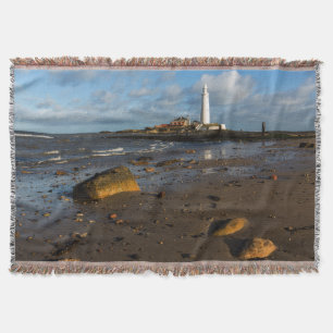 St. Mary'S Island Whitley, England Throw Blanket