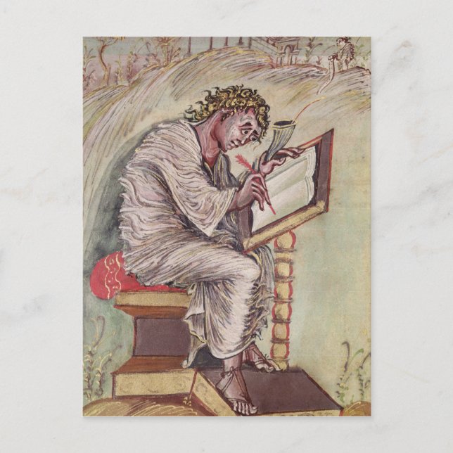 St. Matthew, from the Ebbo Gospels Postcard (Front)