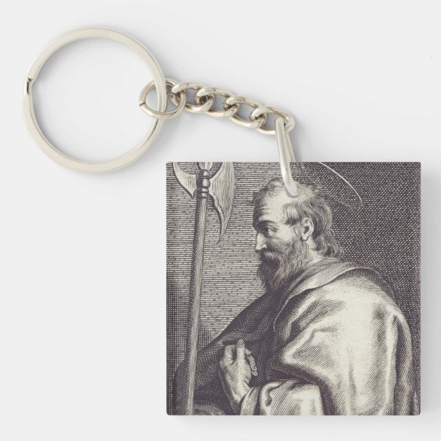 St. Matthew the Evangelist - Fine Art Reproduction Key Ring (Front)