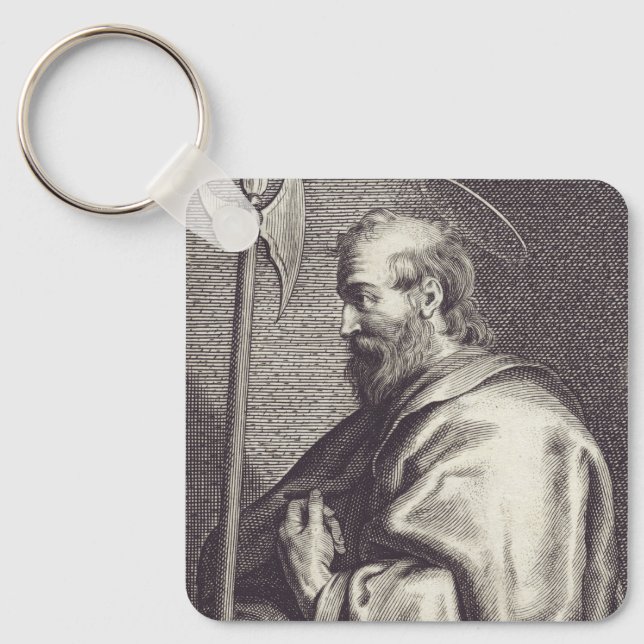 St. Matthew the Evangelist - Fine Art Reproduction Key Ring (Front)