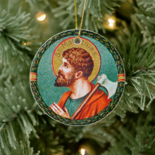 St. Matthias the Apostle (JMAS 09) Ceramic Tree Decoration
