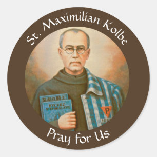St. Maximilian Kolbe Feast Day August 14 Classic Round Sticker