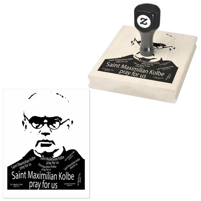 St. Maximilian Kolbe Rubber Stamp (Stamped)