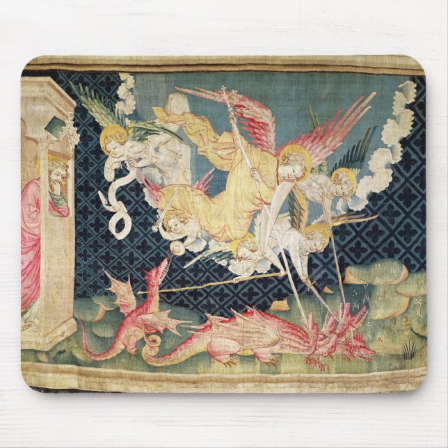 St. Michael and his angels fighting the dragon Mouse Pad (Front)