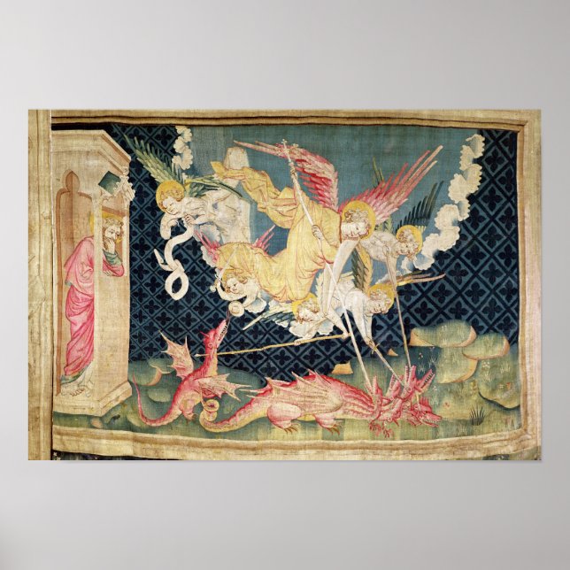 St. Michael and his angels fighting the dragon Poster (Front)
