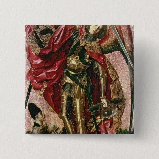 St. Michael and the Dragon 15 Cm Square Badge (Front)