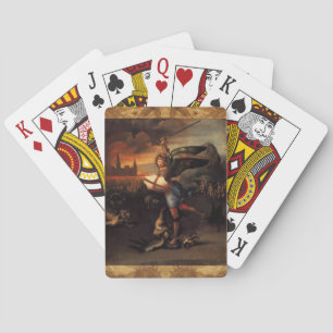 St MICHAEL AND THE DRAGON by Raffaello Sanzio Playing Cards