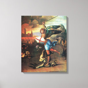St MICHAEL AND THE DRAGON Canvas Print