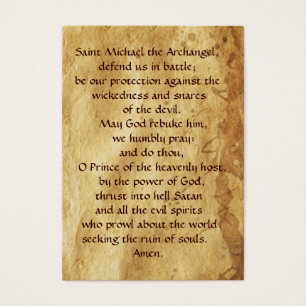 St.Michael and the Dragon Prayer Card