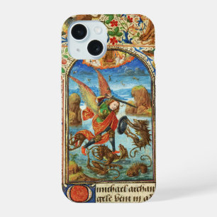 ST. MICHAEL ARCHANGEL AND DRAGON Flemish Miniature iPhone 15 Case