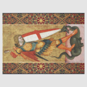 St. Michael Archangel and Dragon Sienese Tissue Paper
