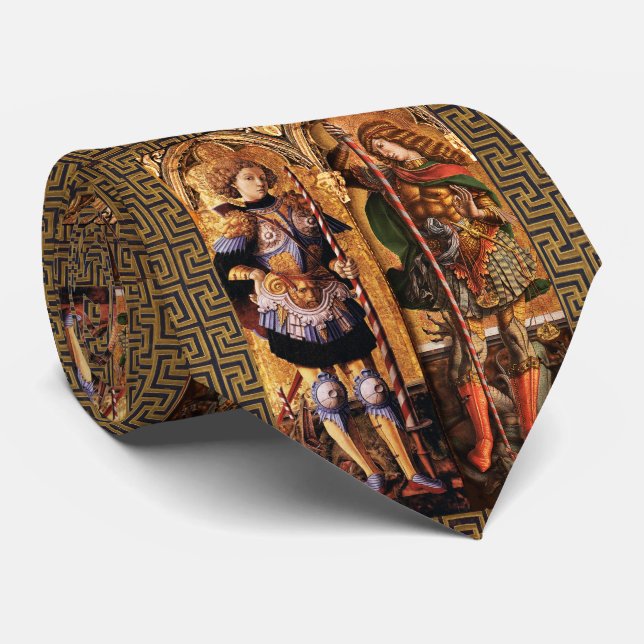 St. Michael Archangel and Saint George with Dragon Tie (Rolled)