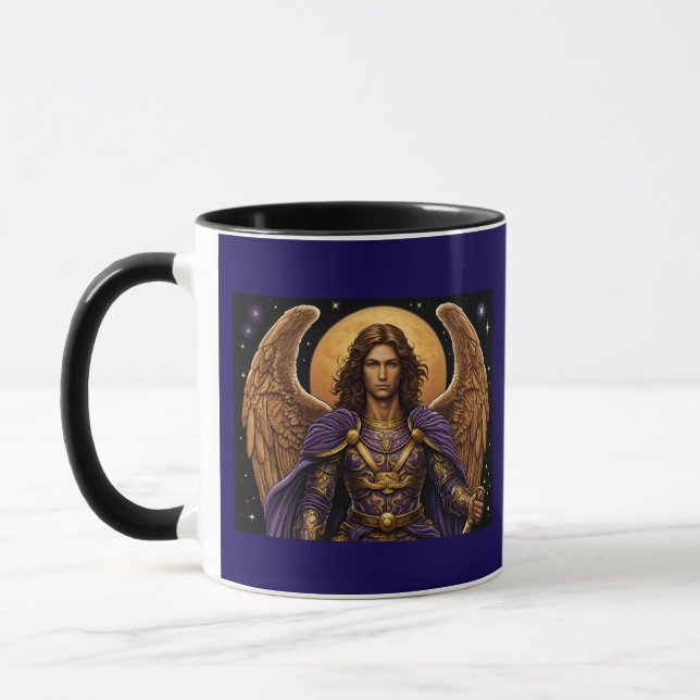 St Michael Archangel Catholic Coffee Mug (Left)