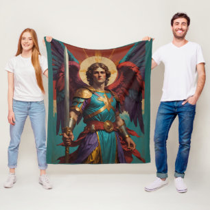 St Michael Archangel Catholic Fleece Blanket