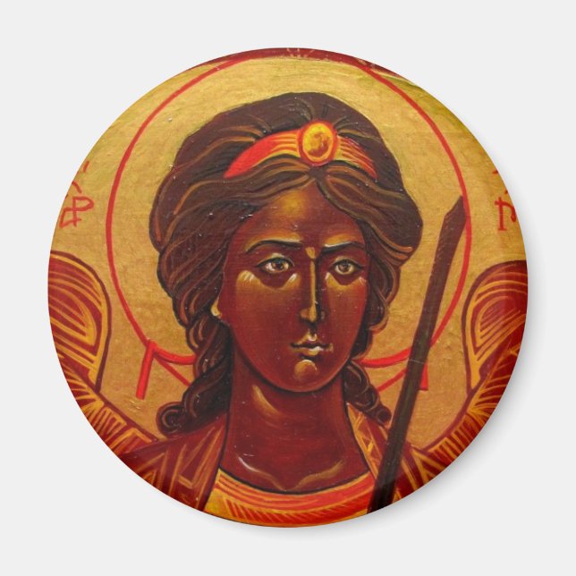 St. Michael Archangel Orthodox Icon magnet (Front)