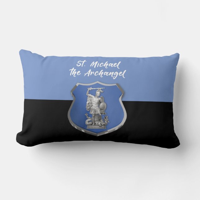 St. Michael Archangel Prayer Thinking of You Lumbar Cushion (Front)