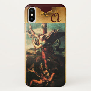 St MICHAEL ARCHANGEL VANGUISHING SATAN Monogram Case-Mate iPhone Case