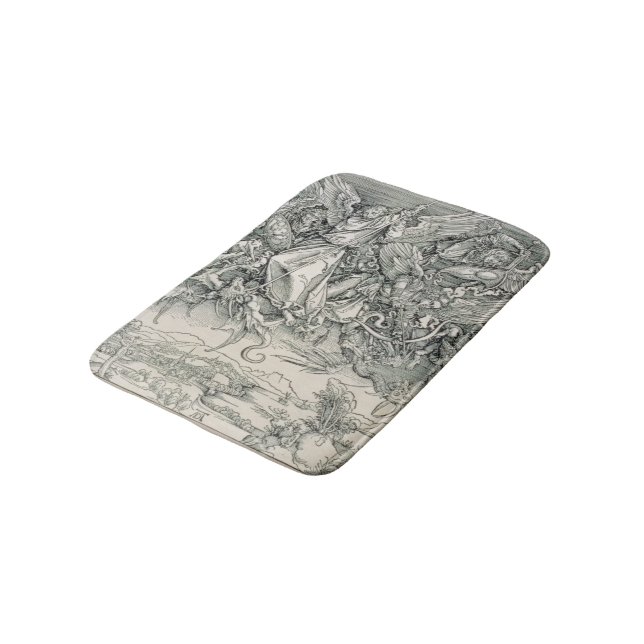 St. Michael Battling with the Dragon Bath Mat (Angled)