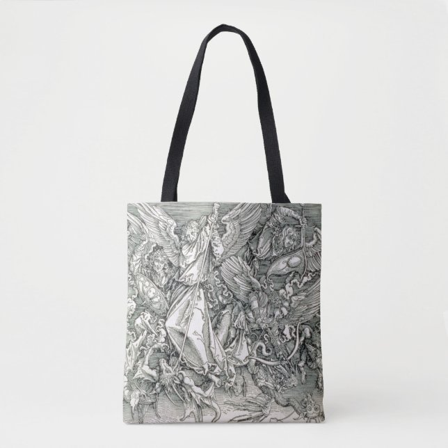 St. Michael Battling with the Dragon Tote Bag (Front)