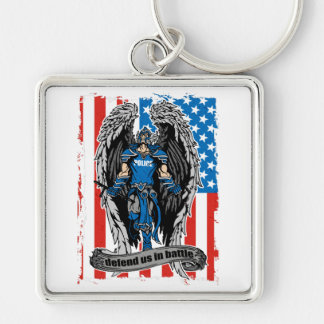 St. Michael Defend Us in Battle Police Key Ring