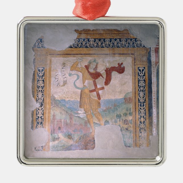 St. Michael (fresco) Metal Tree Decoration (Front)
