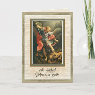 St. Michael Greeting Card w/prayer