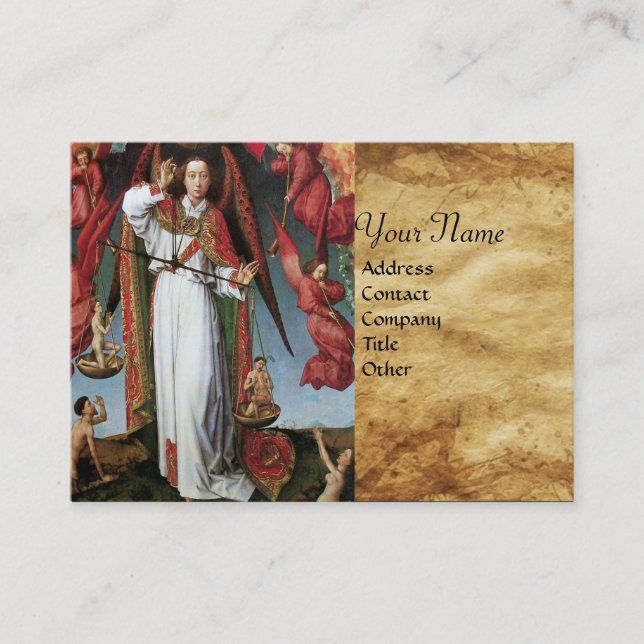 ST. MICHAEL IN THE LAST JUDGEMENT BUSINESS CARD (Front)