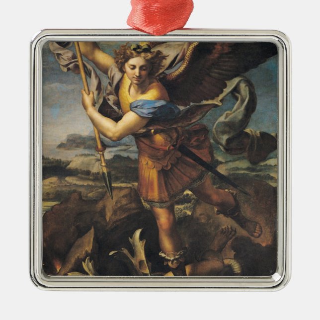 St. Michael Overwhelming the Demon, 1518 Metal Tree Decoration (Front)