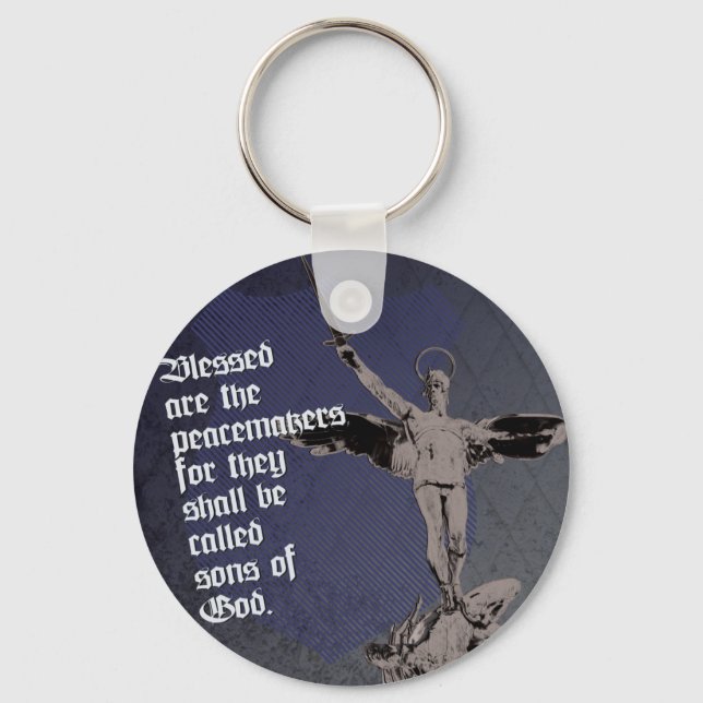 St. Michael - Patron Saint of Police Officers Key Ring (Front)