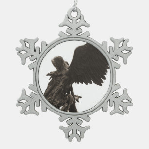 St. Michael Pewter Onrament Snowflake Pewter Christmas Ornament