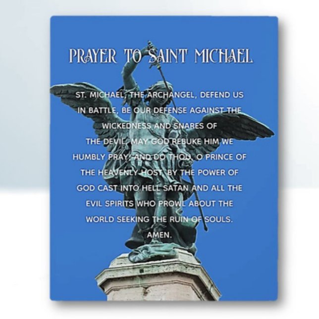 St. Michael Prayer easel tabletop Plaque (Creator Uploaded)