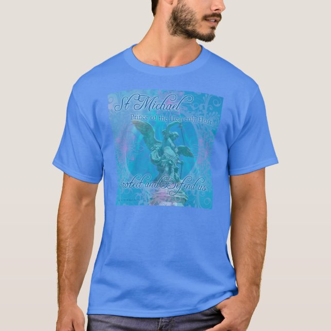 St Michael Protect & Defend Us t-shirt (Front)