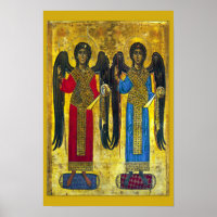 St Michael & St Gabriel Archangel icon 01B Poster