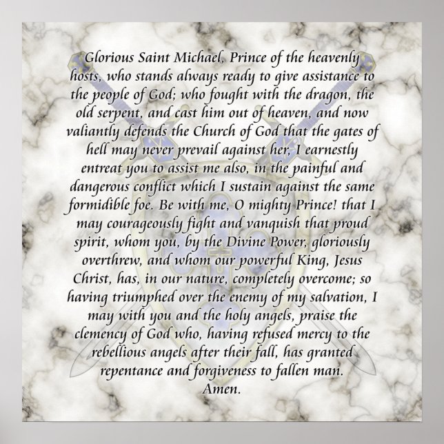 St Michael - Swords and Shield Poster (Front)