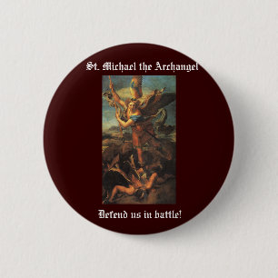 St. Michael the Archangel 6 Cm Round Badge